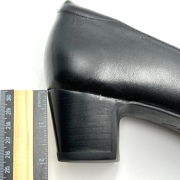 8N 8 NARROW WIDTH Clarks Womens Rosalyn Belle Black Leather Pumps Heels Shoes - Picture 12 of 13